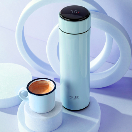 TERMOS CU AFISAJ TEMPERATURA ALBASTRU ADLER [2]