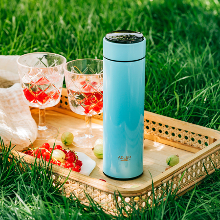 TERMOS CU AFISAJ TEMPERATURA ALBASTRU ADLER [12]