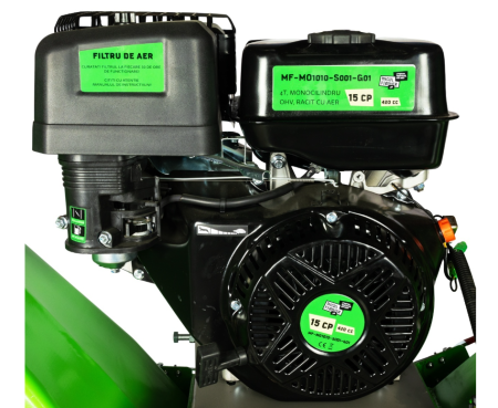 Tocator de crengi Micul Fermier, motor benzina 15 CP, cu carlig de remorcare, 150 mm diametru maxim de taiere, pentru rumegus [6]