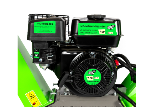 Tocator de crengi Micul Fermier, motor benzina 7 CP, 100 mm diametru maxim de taiere, pentru rumegus [9]