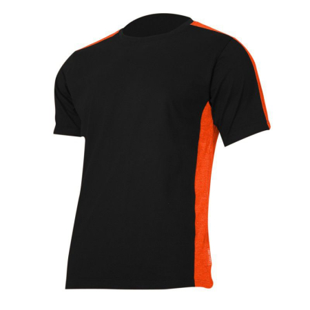TRICOU BUMBAC NEGRU-PORTOCALIU - L [1]