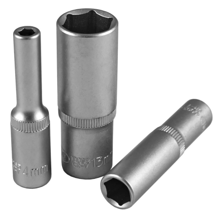 SCULE MECANICE - TUBULARA HEXAGONALA LUNGA 50MM CROMATA 1/4` 13 MM JBM