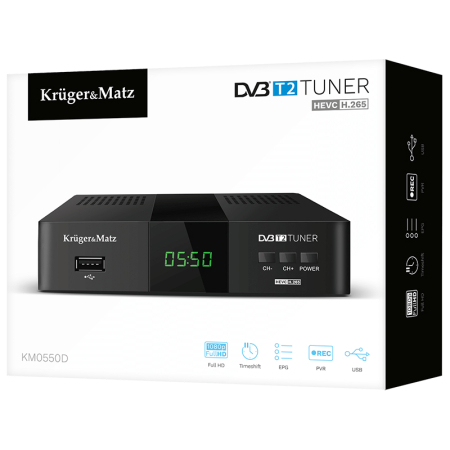 TUNER DVB-T2 H.265 HEVC KRUGER&MATZ [5]