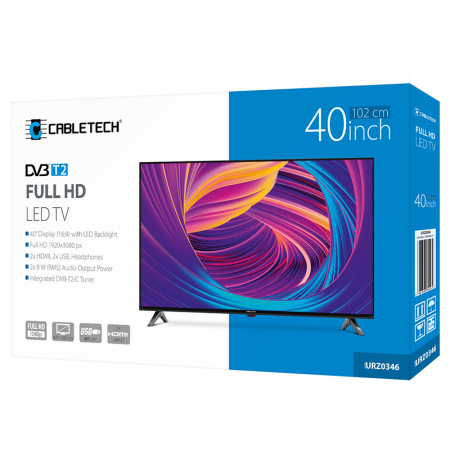 TV FULL HD 40 INCH 102CM H.265 HEVC CABLETECH [10]