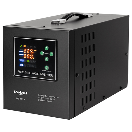 UPS și Acumulatori Centrale - UPS CENTRALE SINUS PUR 1500VA 1050W 12V LIFEPO4 REBEL