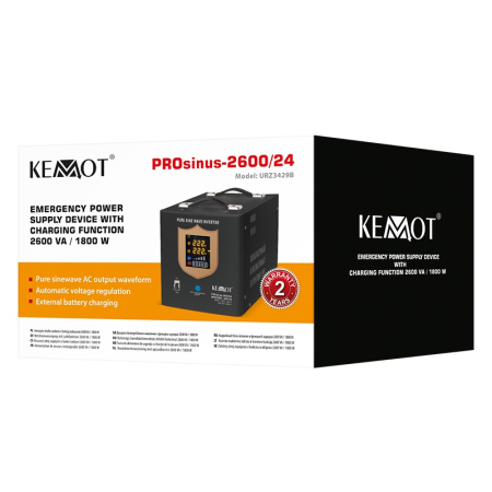 UPS CENTRALE SINUS PUR 2600VA/1800W 24V KEMOT [4]
