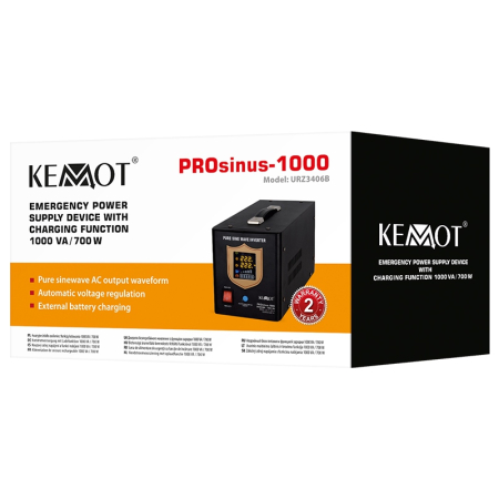 UPS CENTRALE TERMICE SINUS PUR 1000VA/700W 12V KEMOT [5]
