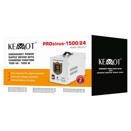 UPS CENTRALE TERMICE SINUS PUR 1500VA/1050W 24V KEMOT [4]