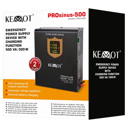 UPS CENTRALE TERMICE SINUS PUR 500VA/300W 12V KEMOT [4]