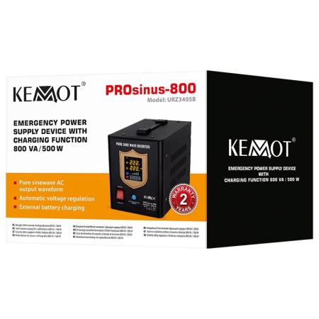 UPS CENTRALE TERMICE SINUS PUR 800VA/500W 12V KEMOT [4]