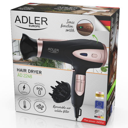 USCATOR PAR IONIZARE 2200W AD 2248 NEGRU ADLER [9]