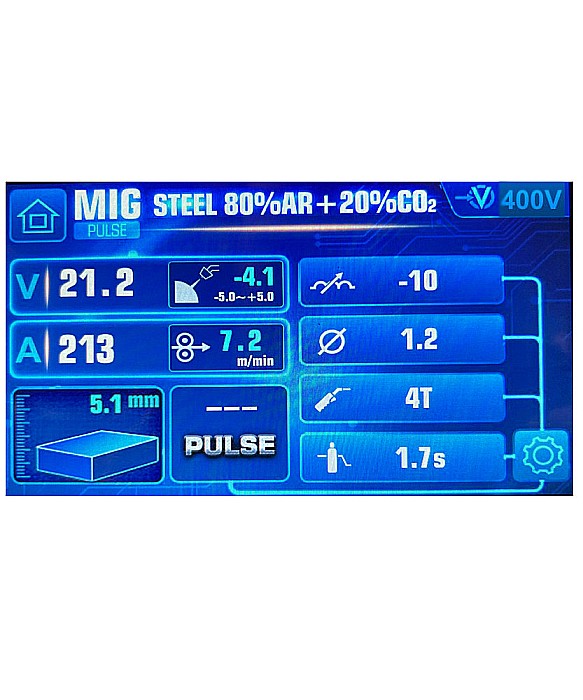 HYPER MIG 300A / 400V SYNERGIC DOUBLE PULSE [4]