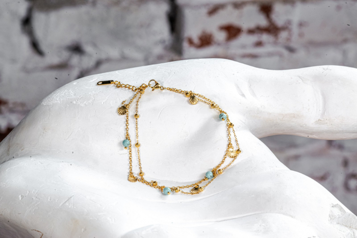 Bratara picior SAKRO Blue beads [2]