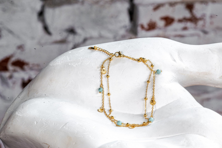 Bratari picior - Bratara picior SAKRO Blue beads