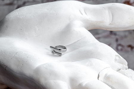 Inel Two Lines Silver