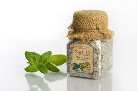 SARE DE BAIE HERBAL - Sare de baie cu plante medicinale MENTĂ 450g