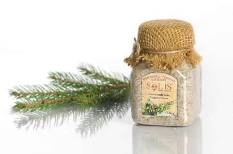 SARE DE BAIE HERBAL - Sare de baie cu plante medicinale MUGURI DE BRAD 450g