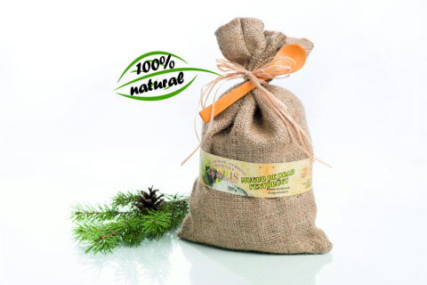 SARE DE BAIE HERBAL - Sare naturalǎ din Praid pentru inhalare și baie, cu MUGURI DE BRAD