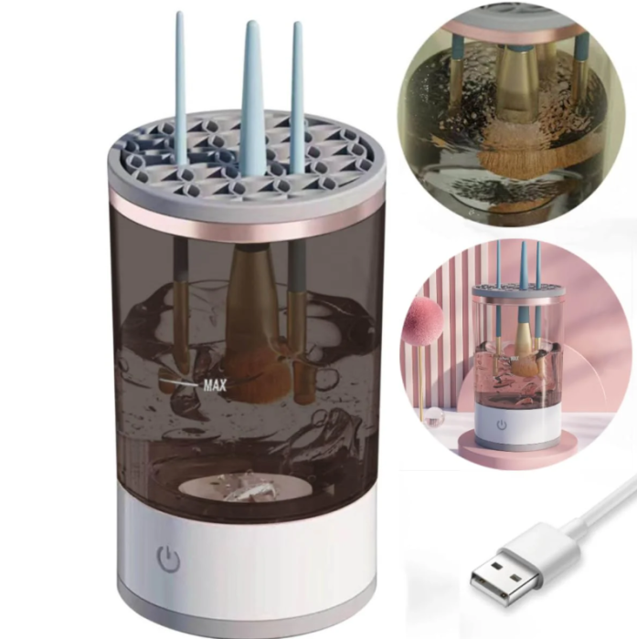 Aparat pentru curățat pensule de machiaj 2-în-1 cu funcție de spălare și uscare [2]