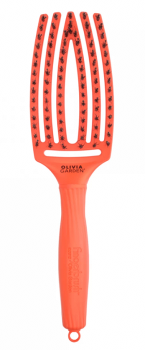 Perie De Par Profesionala Pentru Descalcire Cu Peri De Mistret si Nailon Fingerbrush Iconic Boar&Nylon Orange Dream  - Olivia Garden [1]