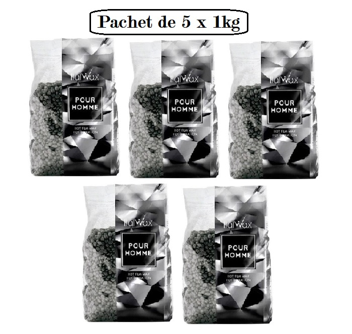 Ceara elastica perle / granule FILM pentru barbati ItalWax 5kg [1]