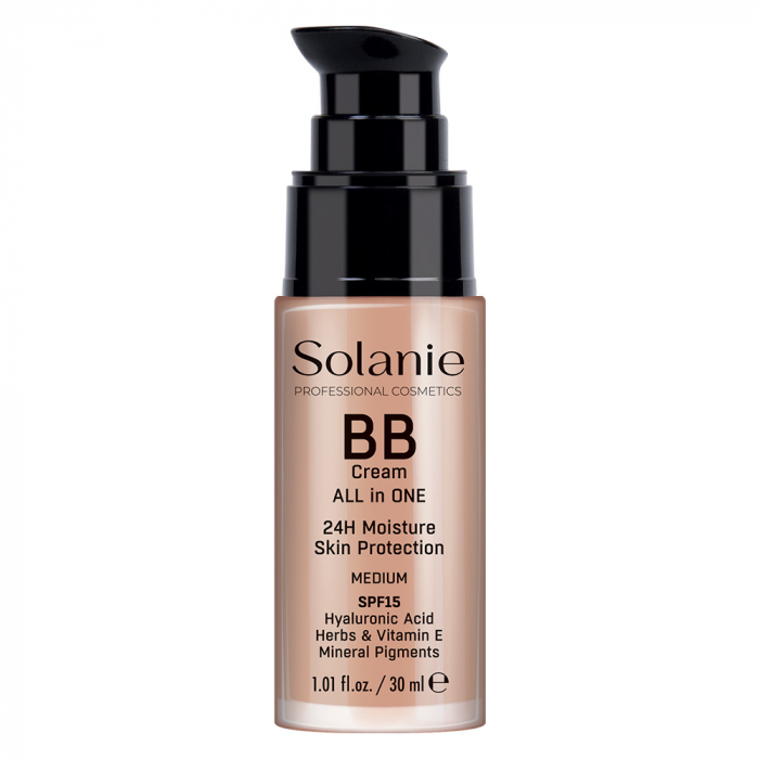 Crema BB cu acid hialuronic si protectie solara SPF 15 - mediu - 30 ml - Solanie [1]