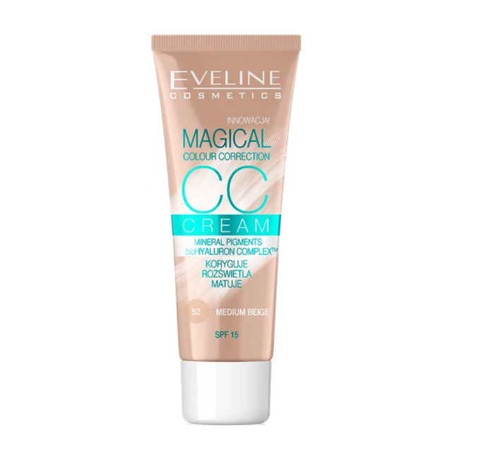 Eveline CC Cream Magical Colour Correction SPF 15 52 Medium Beige [1]