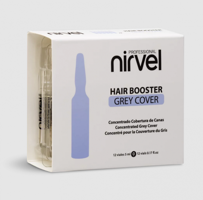 FIOLE NIRVEL HAIR BOOSTER GREY COVER 12BUC (pentru acoperire fire albe) [1]