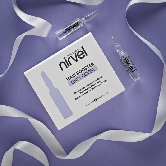 FIOLE NIRVEL HAIR BOOSTER GREY COVER 12BUC (pentru acoperire fire albe) [2]