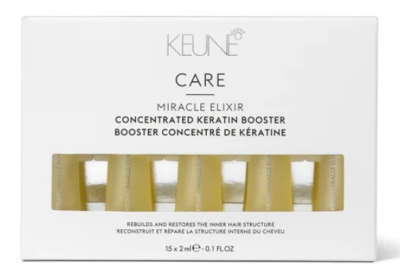 Fiole tratament cu keratina pentru repararea firului de par Keune Miracle Elixir Keratin Booster, 15 x 2 ml [1]