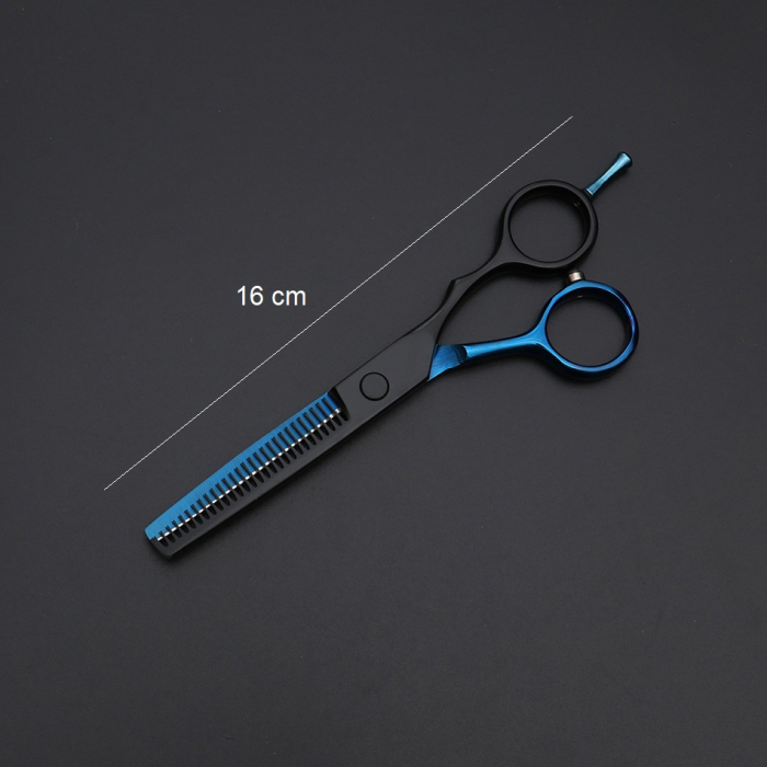 Foarfeca Profesionala de Filat Sela Negru Albastru 16cm din Otel Inoxidabil cu Maner Ergonomic [3]