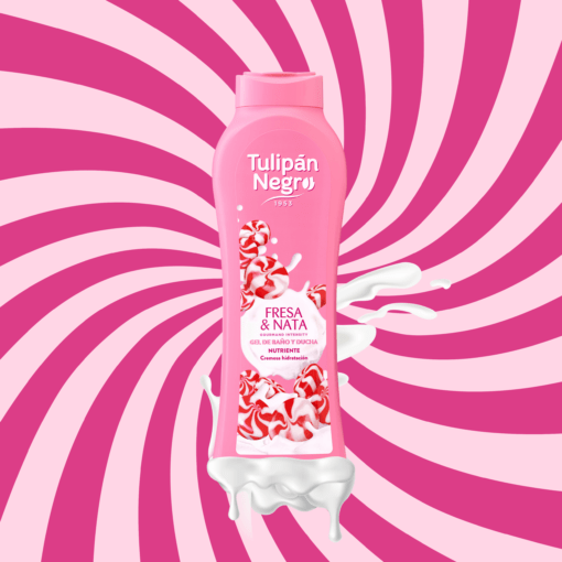 Gel de Duș Tulipán Negro Fresa y Nata 650 ml cu Parfum Dulce de Căpșuni și Frișcă [2]