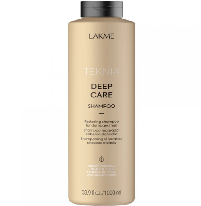 Lakme Teknia Deep Care Shampoo 1000ml – Șampon reparator profesional pentru păr deteriorat și uscat [1]