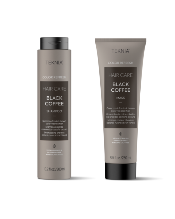 Lakme Teknia Refresh Black Coffee – Șampon și Mască Nuanțatoare Vegane pentru Păr Brunet și Șaten Închis [1]