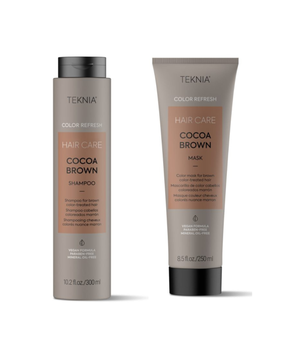Lakme Teknia Refresh Cocoa Brown – Șampon și Mască Nuanțatoare pentru Păr Castaniu și Brunet [1]