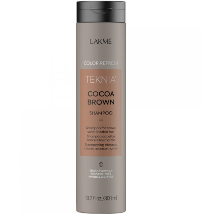 Lakme Teknia Refresh Cocoa Brown Shampoo 300ml – Șampon nuanțator vegan pentru menținerea nuanțelor castanii și hidratarea părului [1]