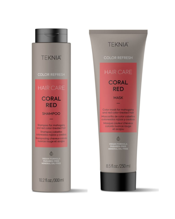 Lakme Teknia Refresh Coral Red – Șampon și Mască Nuanțatoare Vegane pentru Păr Roșu și Cupru [1]