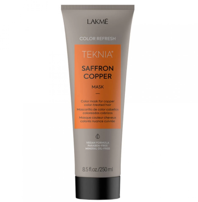 Lakme Teknia Refresh Saffron Copper Mask 250ml – Mască nuanțatoare vegană pentru intensificarea culorii cupru și hidratare profundă [1]