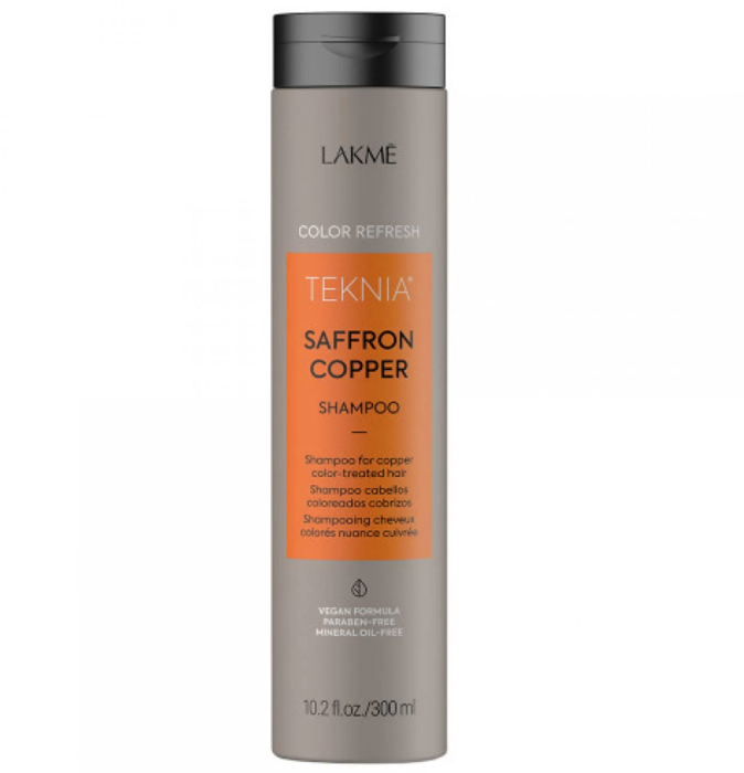 Lakme Teknia Refresh Saffron Copper Shampoo 300ml – Șampon nuanțator vegan pentru intensificarea culorii cupru și hidratarea părului [1]