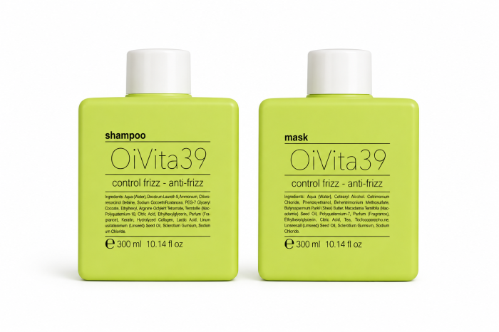 Pachet Antifrizz OiVita39 cu Macadamia – Șampon și Mască Profesională 300 ml [2]