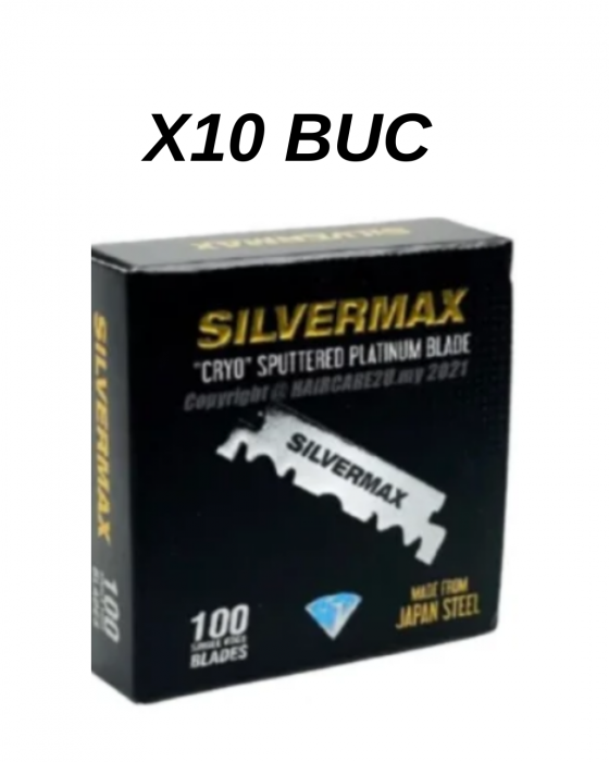 Pachet X10BUC Lame pentru ras SILVERMAX 100 taisuri [1]