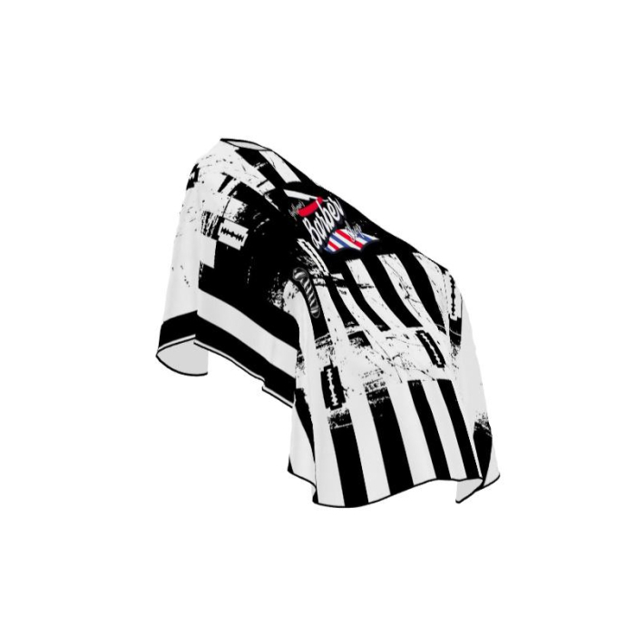 Pelerina Profesionala Frizerie si Coafor Barber Gentleman Impermeabila 140x160cm cu Guler Elastic si Cleme [2]