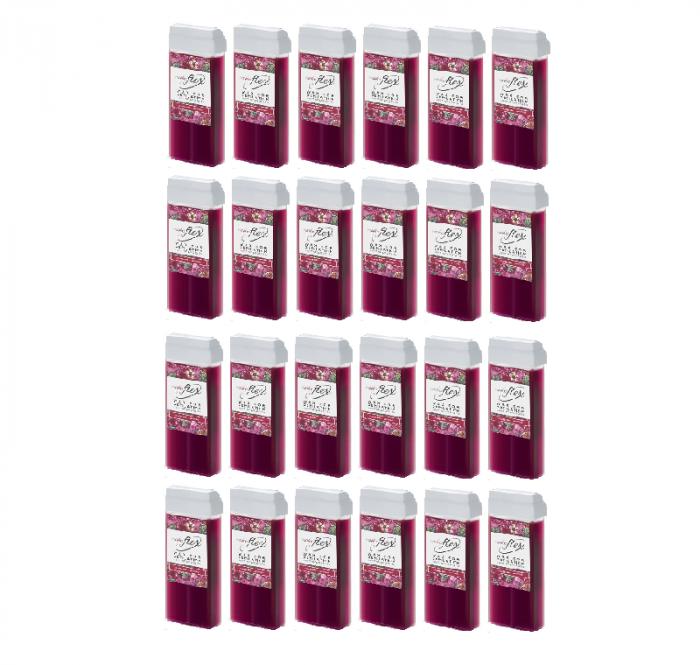 Set 24 Buc. Ceara de unica folosinta zmeura ItalWax Flex Rasberry 100ml [1]