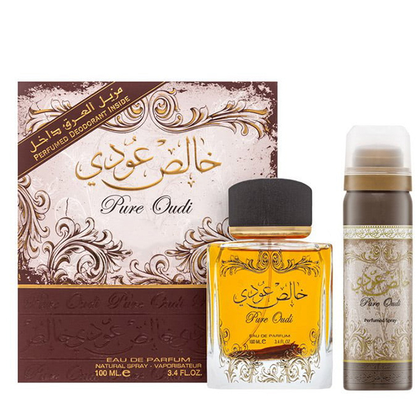 Set Lattafa Pure Oudi, Unisex, Eau De Parfum, 100ml + Deodorant 50ml [1]