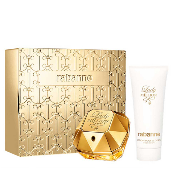 Set Paco Rabanne Lady Million, Femei, Eau de Parfum, 80ml + Lotiune Corp 100ml [1]