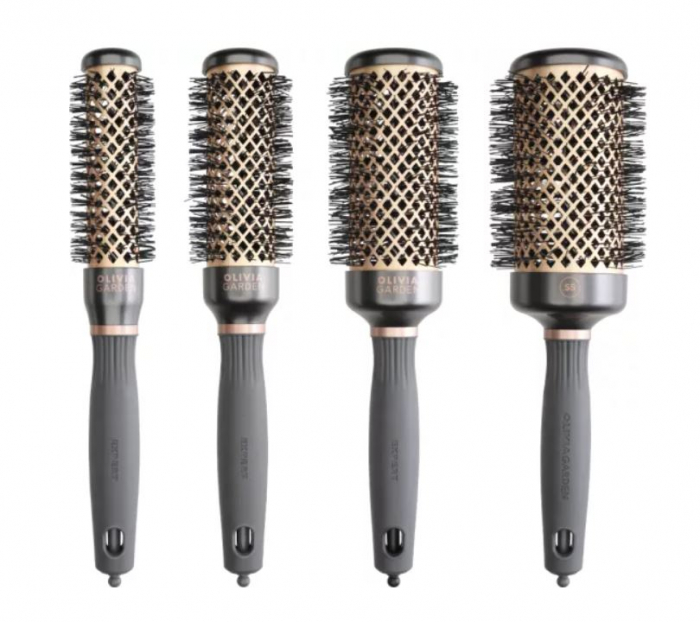 Set perii de par profesionale Olivia Garden Expert Blowout Heat Nylgard 4 bucati (25+35+45+55) [1]