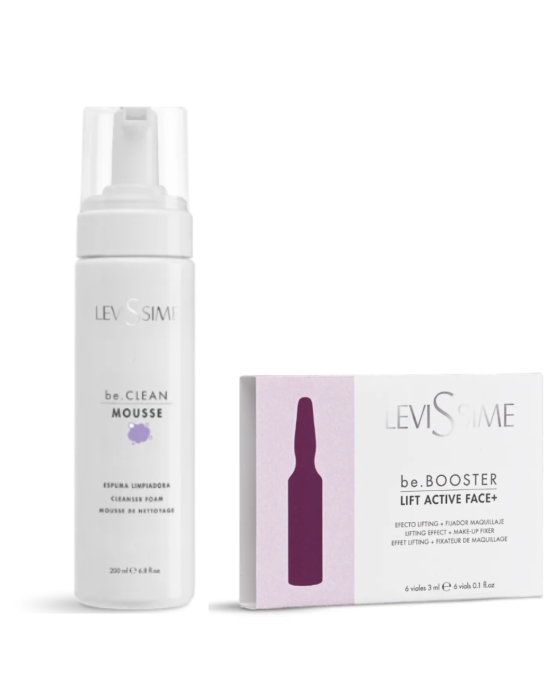 SPUMĂ DE CURĂȚARE, be.CLEAN MOUSSE 200ML + Fiole de ridicare + Fixator, Lift Active Face + 6x3ML [1]
