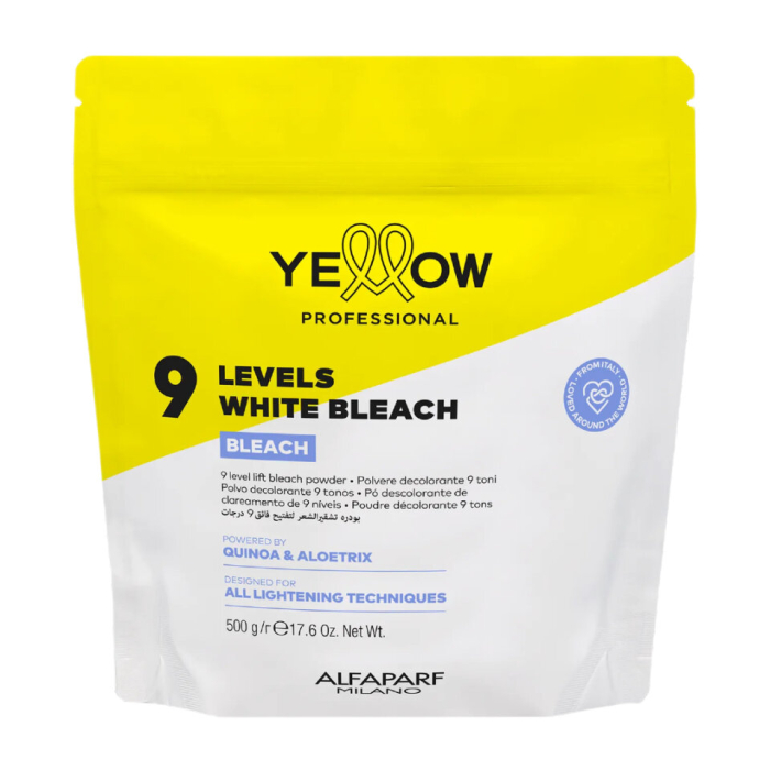 Yellow Professional Bleach 500g – Pudră Decolorantă 9 Tonuri pentru blond platinium ultra clar și protecția părului [1]
