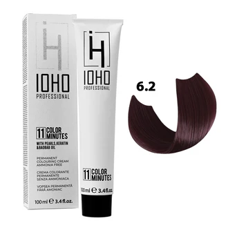 Vopsea de par - Vopsea de păr Ioho Professional 6.2 Blond Violet Închis fără amoniac – reflexe violet intense și culoare uniformă profesională