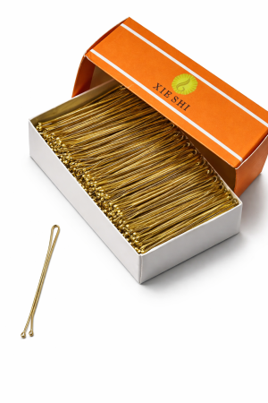 Accesorii - Agrafe aurii ondulate 7 cm cu vârfuri rotunjite – 500 g